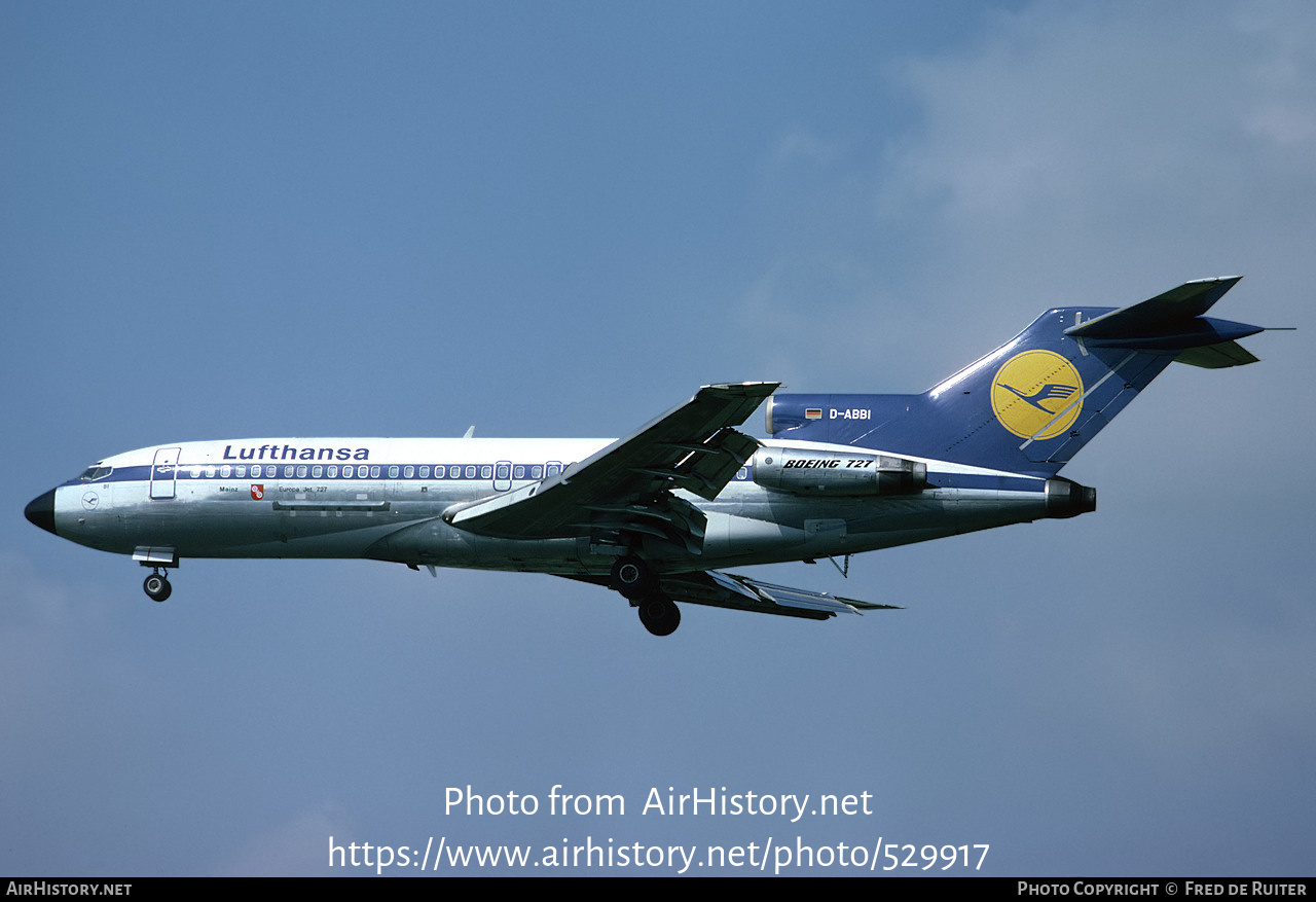 Aircraft Photo of D-ABBI | Boeing 727-30C | Lufthansa | AirHistory.net #529917