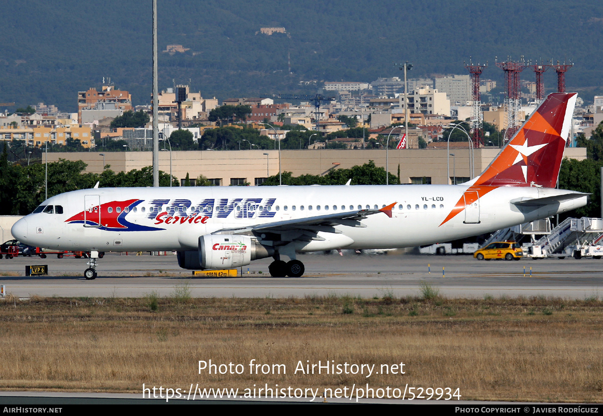 Aircraft Photo of YL-LCD | Airbus A320-211 | Travel Service | AirHistory.net #529934