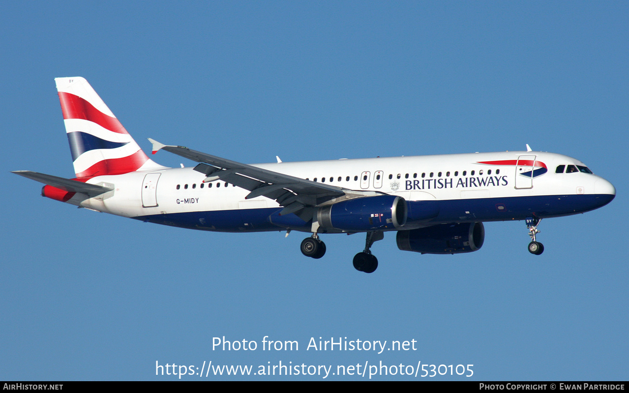 Aircraft Photo of G-MIDY | Airbus A320-232 | British Airways | AirHistory.net #530105