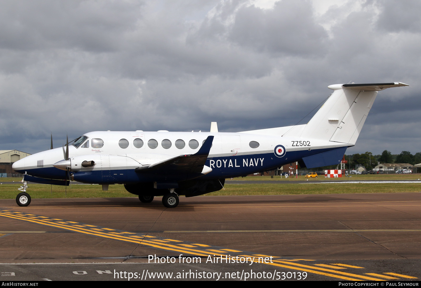 Aircraft Photo of ZZ502 | Hawker Beechcraft 350CER Avenger T1 (300C) | UK - Navy | AirHistory.net #530139