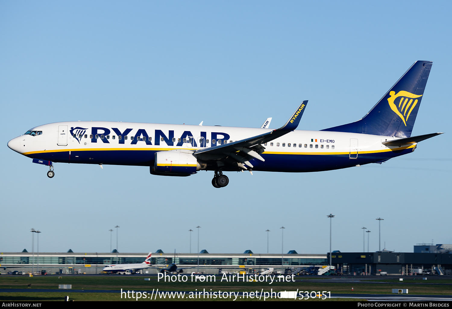 Aircraft Photo of EI-EMO | Boeing 737-8AS | Ryanair | AirHistory.net #530151