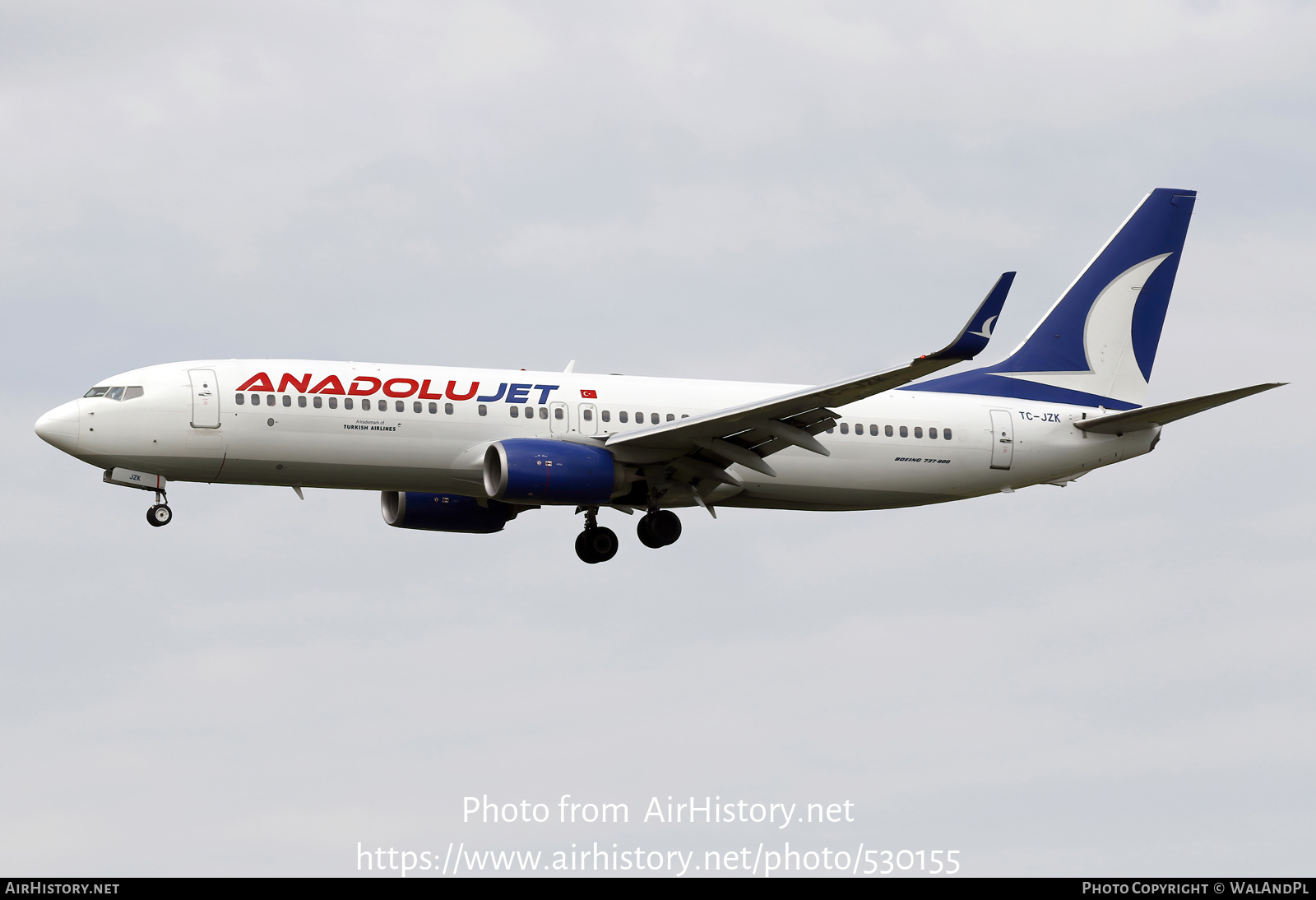 Aircraft Photo of TC-JZK | Boeing 737-8AS | AnadoluJet | AirHistory.net #530155