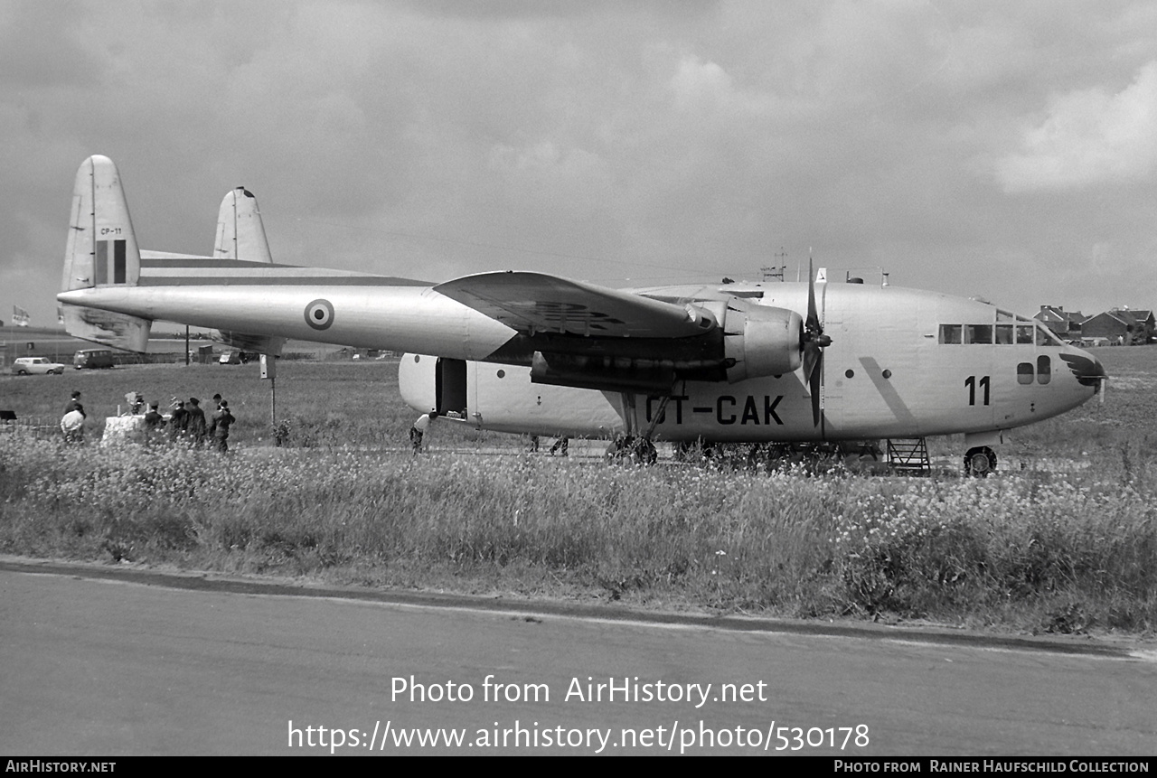 Aircraft Photo of CP-11 | Fairchild C-119F Flying Boxcar | Belgium - Air Force | AirHistory.net #530178