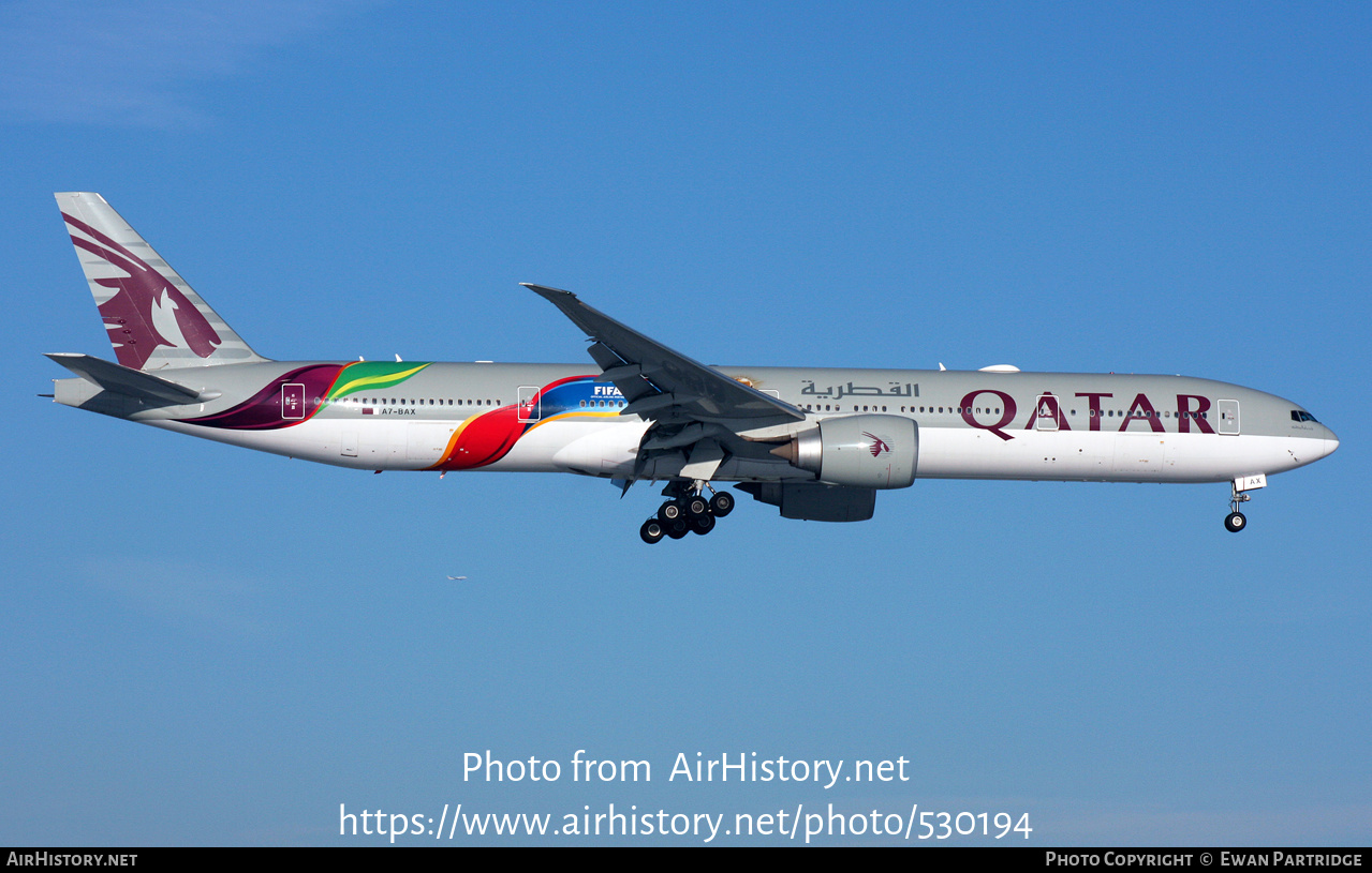 Aircraft Photo of A7-BAX | Boeing 777-3DZ/ER | Qatar Airways | AirHistory.net #530194