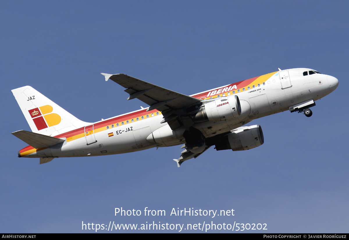 Aircraft Photo of EC-JAZ | Airbus A319-111 | Iberia | AirHistory.net #530202