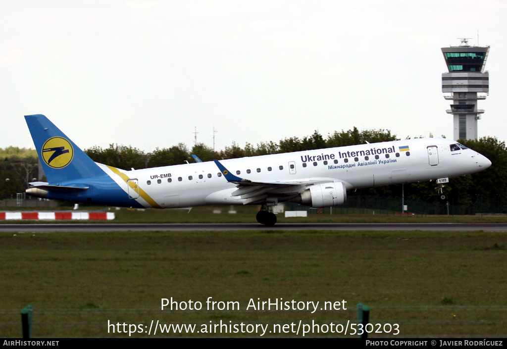 Aircraft Photo of UR-EMB | Embraer 190STD (ERJ-190-100STD) | Ukraine International Airlines | AirHistory.net #530203