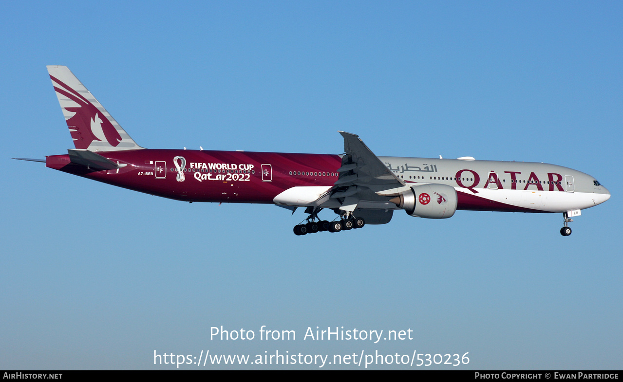 Aircraft Photo of A7-BEB | Boeing 777-3DZ/ER | Qatar Airways | AirHistory.net #530236