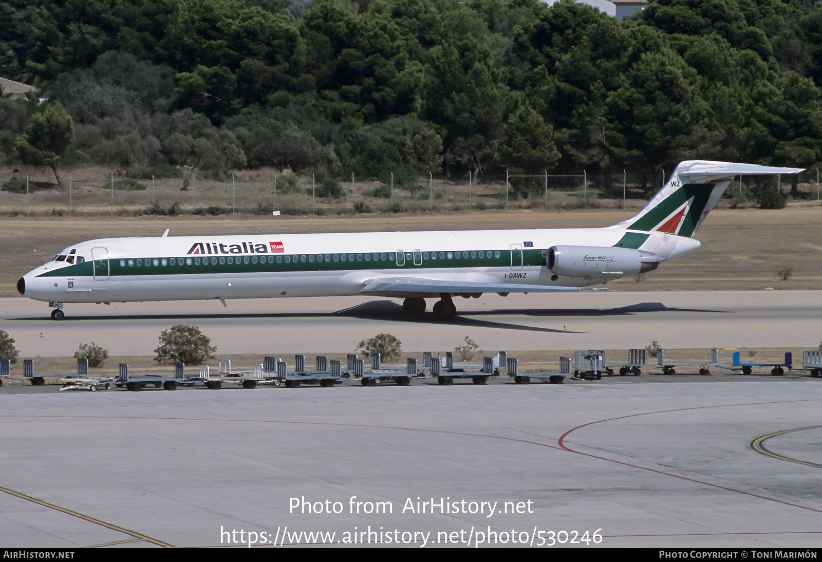 Aircraft Photo of I-DAWZ | McDonnell Douglas MD-82 (DC-9-82) | Alitalia | AirHistory.net #530246