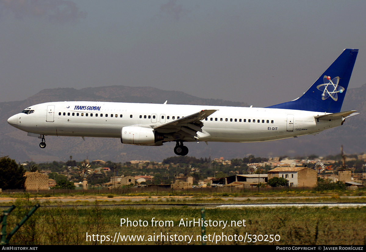 Aircraft Photo of EI-DIT | Boeing 737-86N | Trans Global Vacations | AirHistory.net #530250