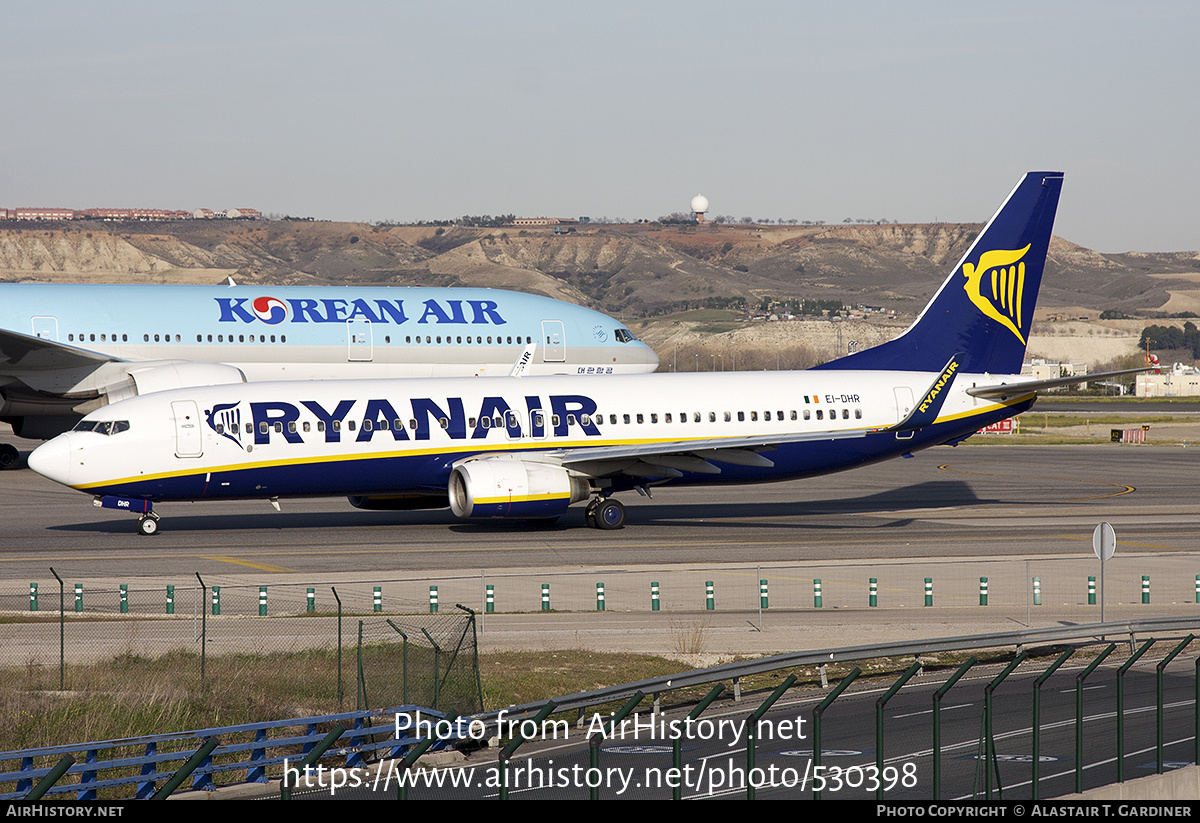 Aircraft Photo of EI-DHR | Boeing 737-8AS | Ryanair | AirHistory.net #530398