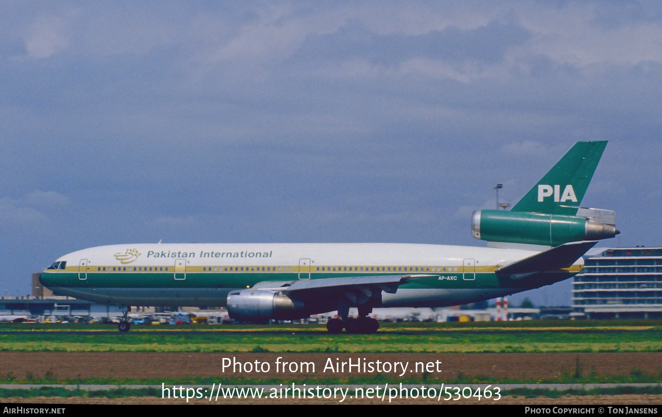 Aircraft Photo of AP-AXC | McDonnell Douglas DC-10-30 | Pakistan International Airlines - PIA | AirHistory.net #530463