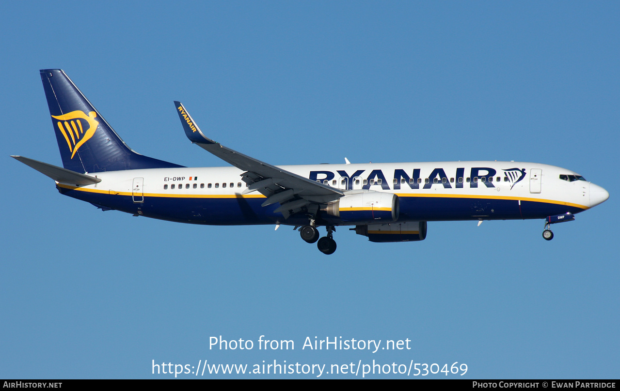 Aircraft Photo of EI-DWP | Boeing 737-8AS | Ryanair | AirHistory.net #530469