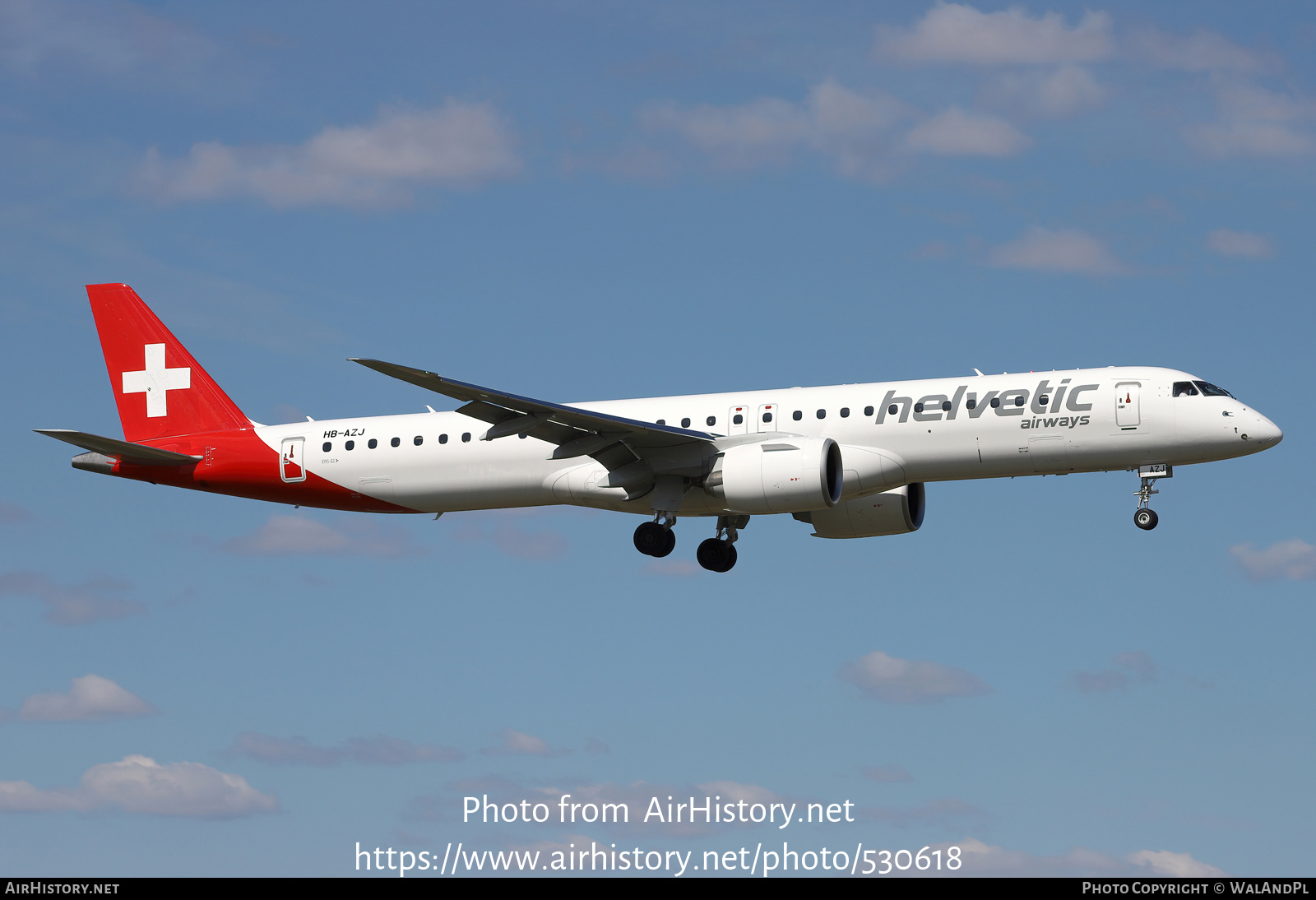 Aircraft Photo of HB-AZJ | Embraer 195-E2 (ERJ-190-400) | Helvetic Airways | AirHistory.net #530618