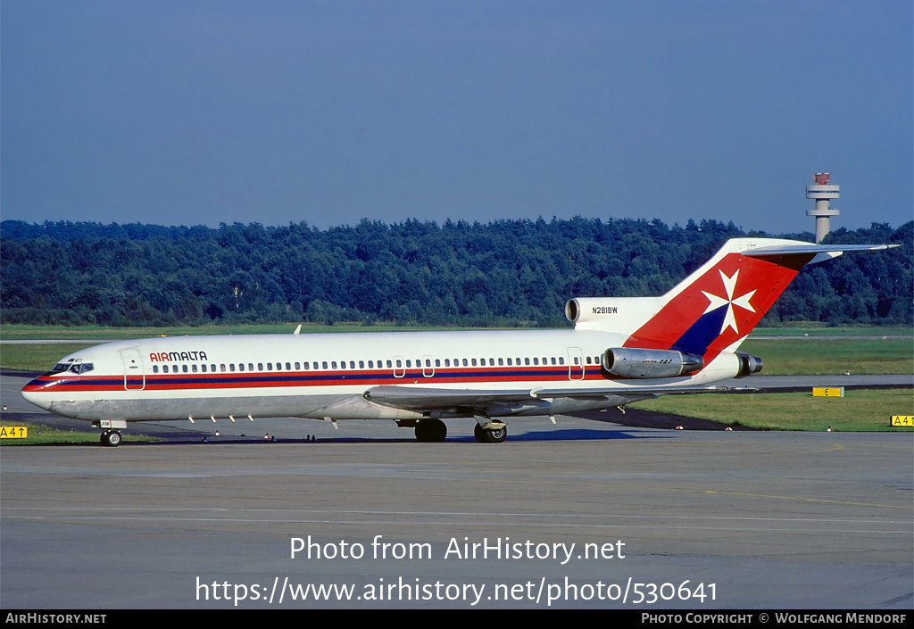 Aircraft Photo of N2818W | Boeing 727-247/Adv | Air Malta | AirHistory.net #530641