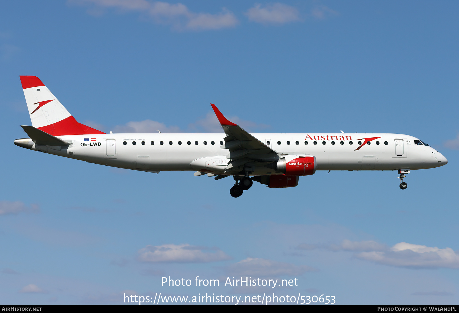 Aircraft Photo of OE-LWB | Embraer 195LR (ERJ-190-200LR) | Austrian Airlines | AirHistory.net #530653