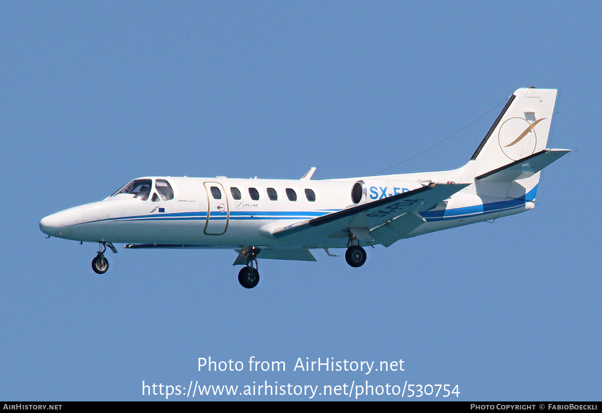 Aircraft Photo of SX-FDA | Cessna 550 Citation II | Life Line Aviation | AirHistory.net #530754