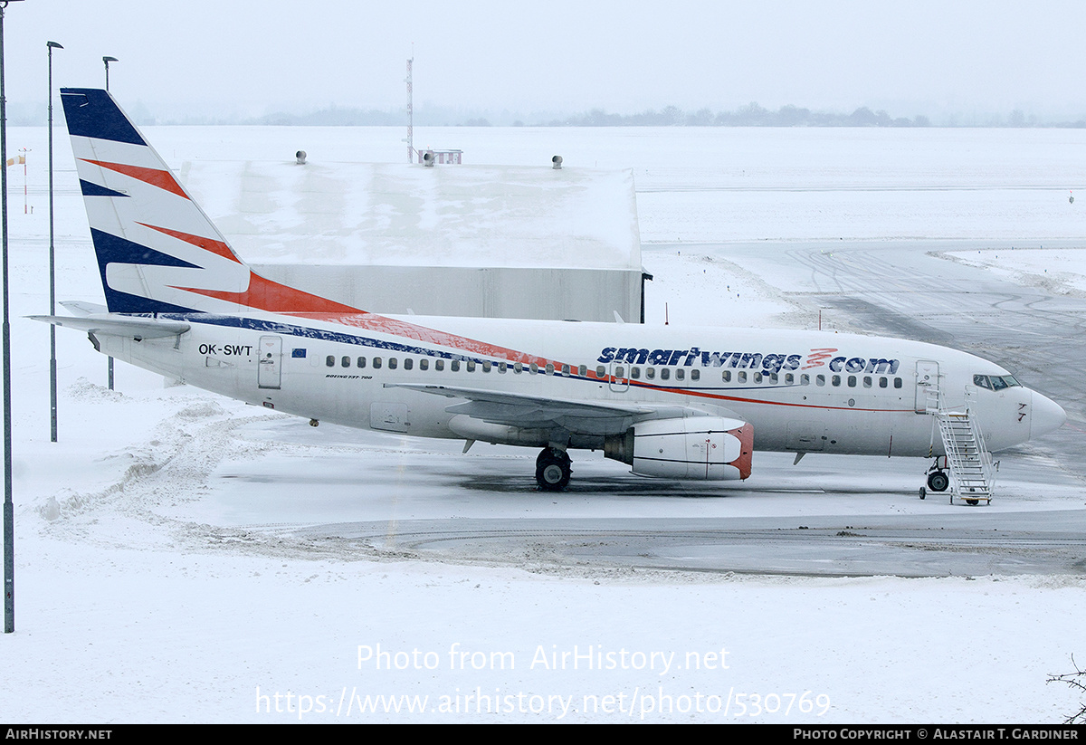 Aircraft Photo of OK-SWT | Boeing 737-7Q8 | Smartwings | AirHistory.net #530769