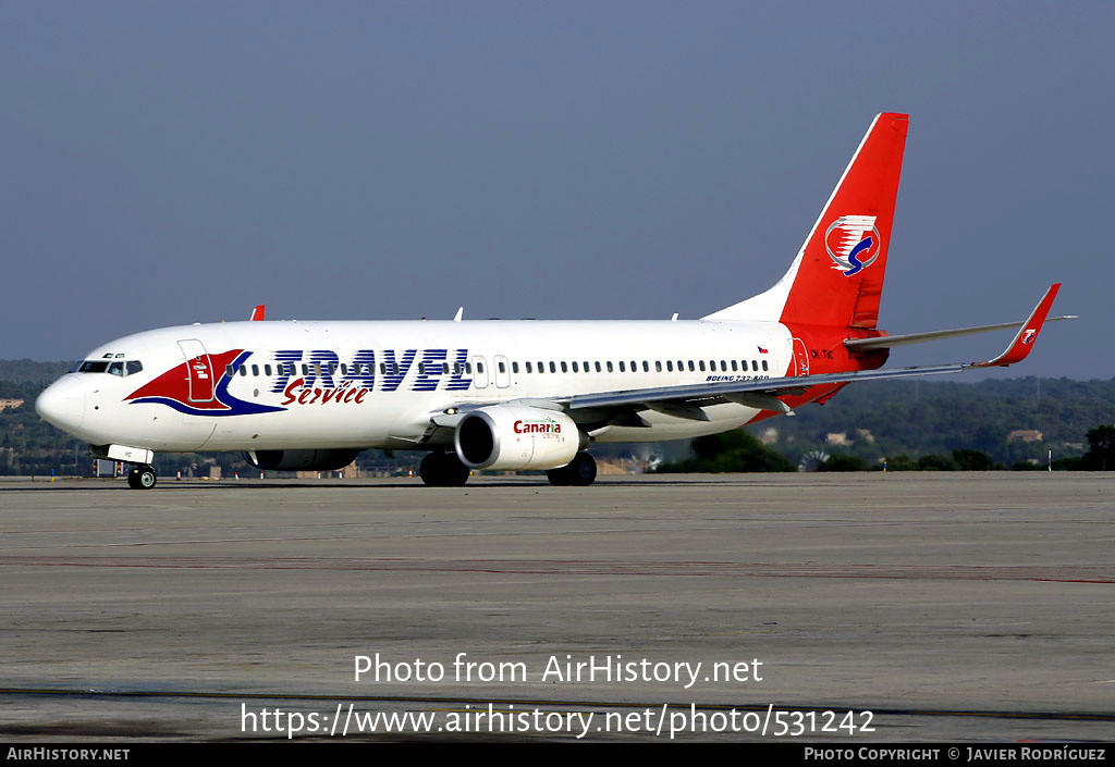 Aircraft Photo of OK-TVC | Boeing 737-86Q | Travel Service | AirHistory.net #531242