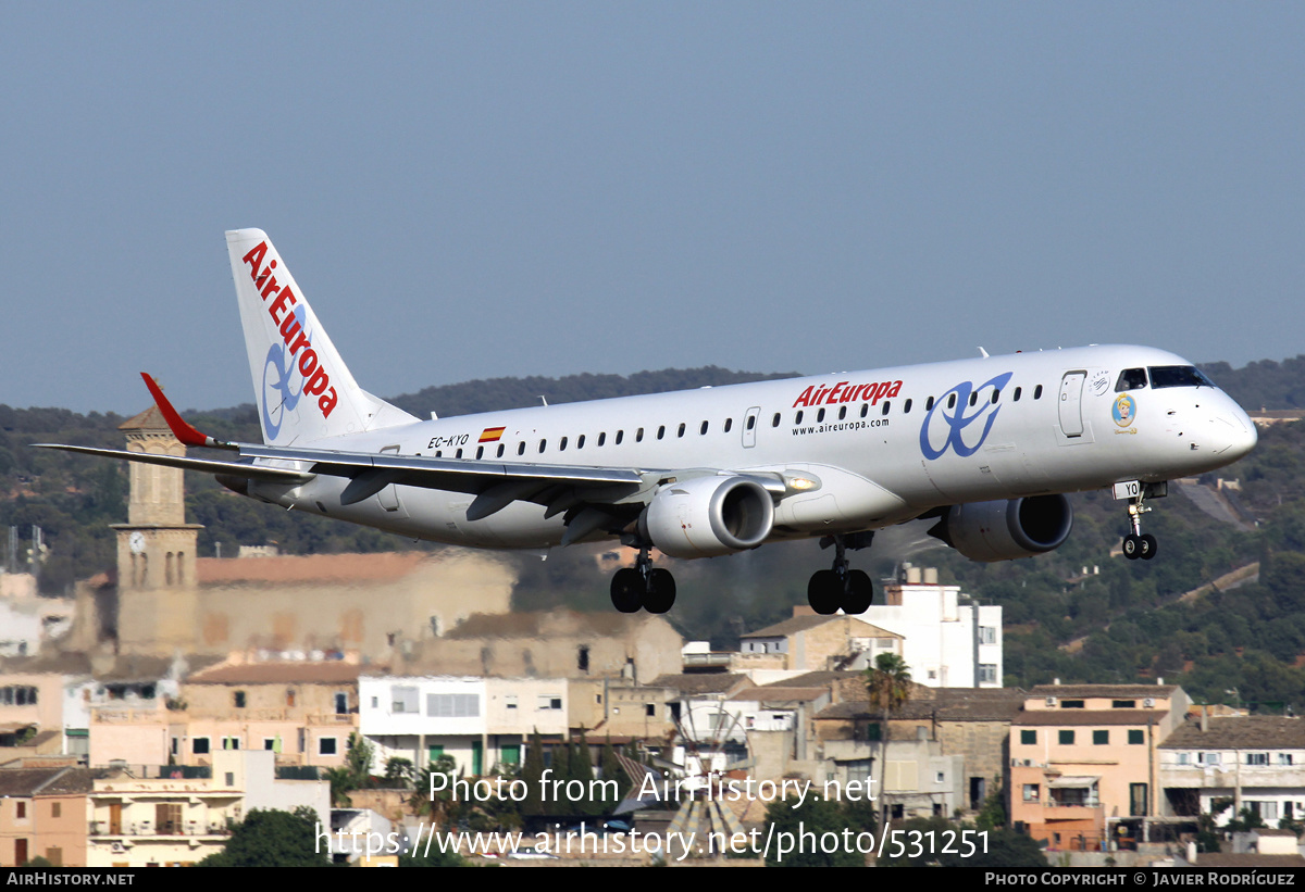 Aircraft Photo of EC-KYO | Embraer 195SR (ERJ-190-200SR) | Air Europa | AirHistory.net #531251