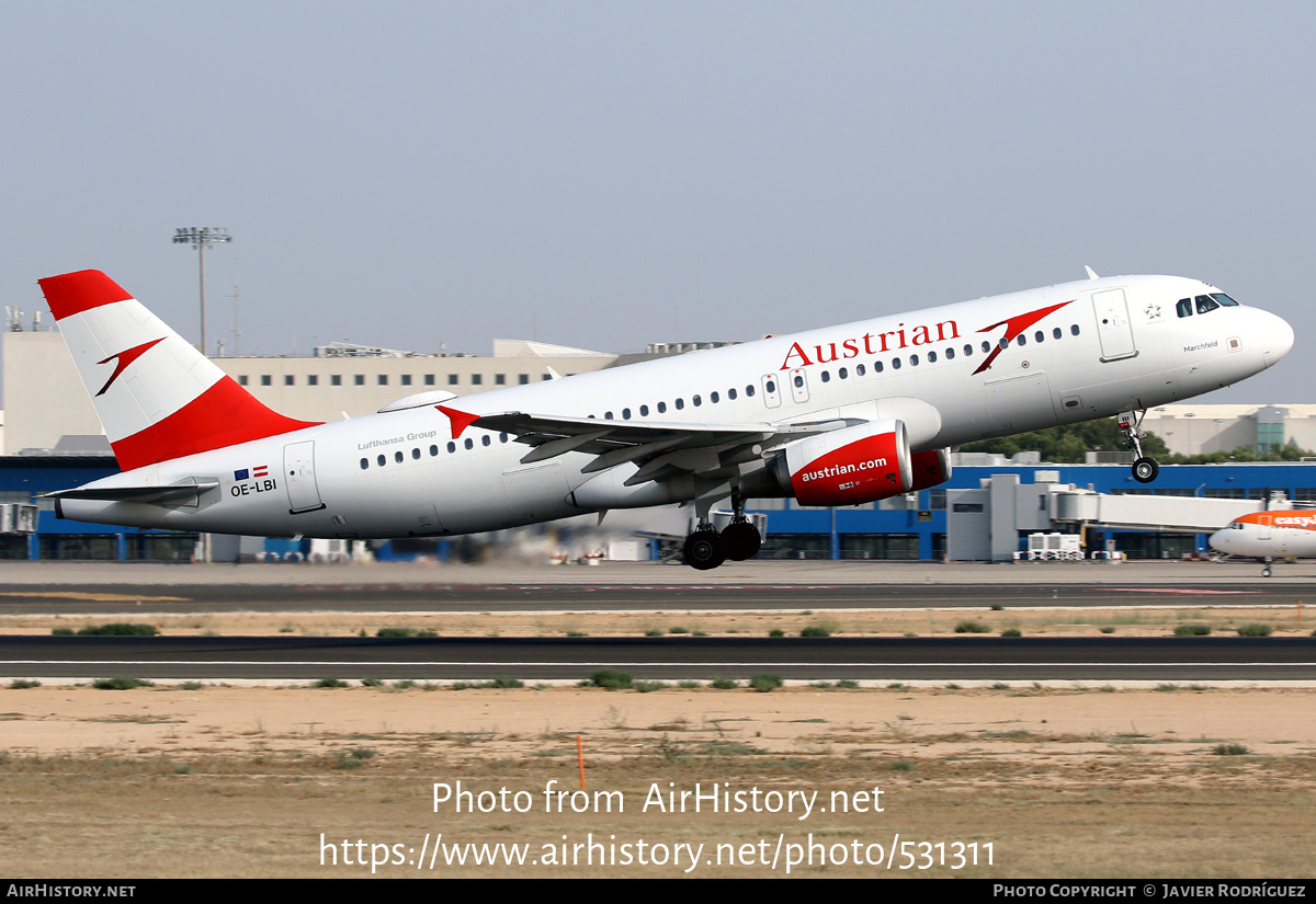 Aircraft Photo of OE-LBI | Airbus A320-214 | Austrian Airlines | AirHistory.net #531311