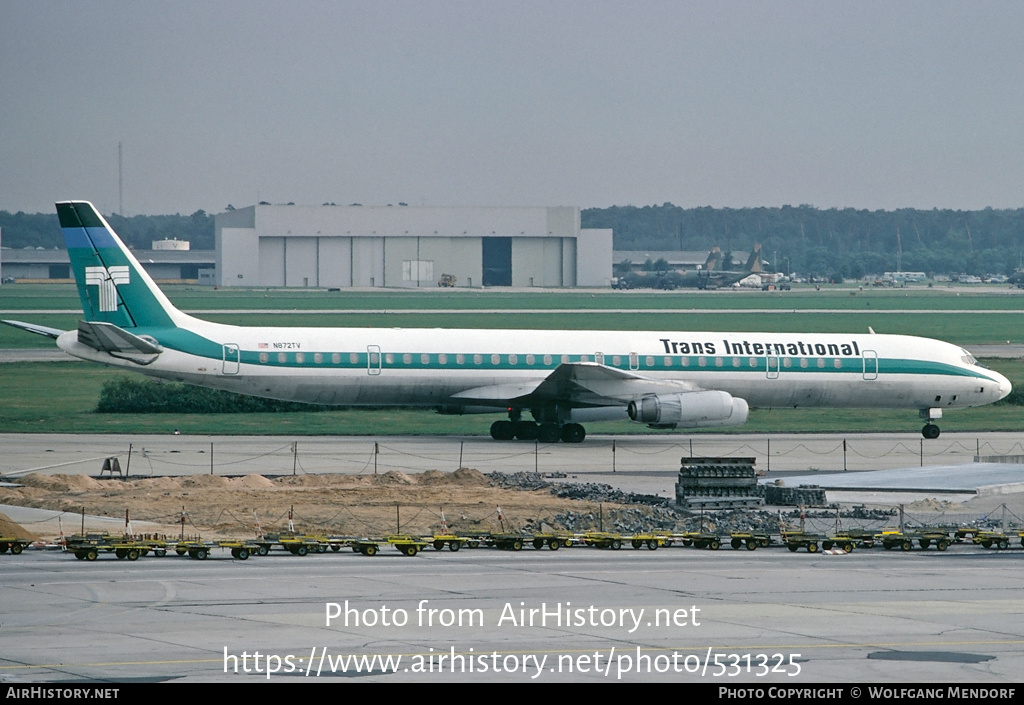 Aircraft Photo of N872TV | McDonnell Douglas DC-8-63CF | Trans International Airlines - TIA | AirHistory.net #531325