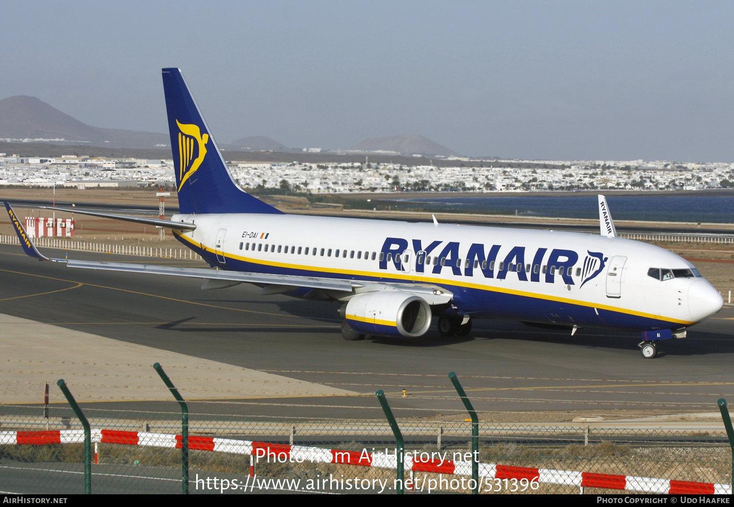 Aircraft Photo of EI-DAI | Boeing 737-8AS | Ryanair | AirHistory.net #531396