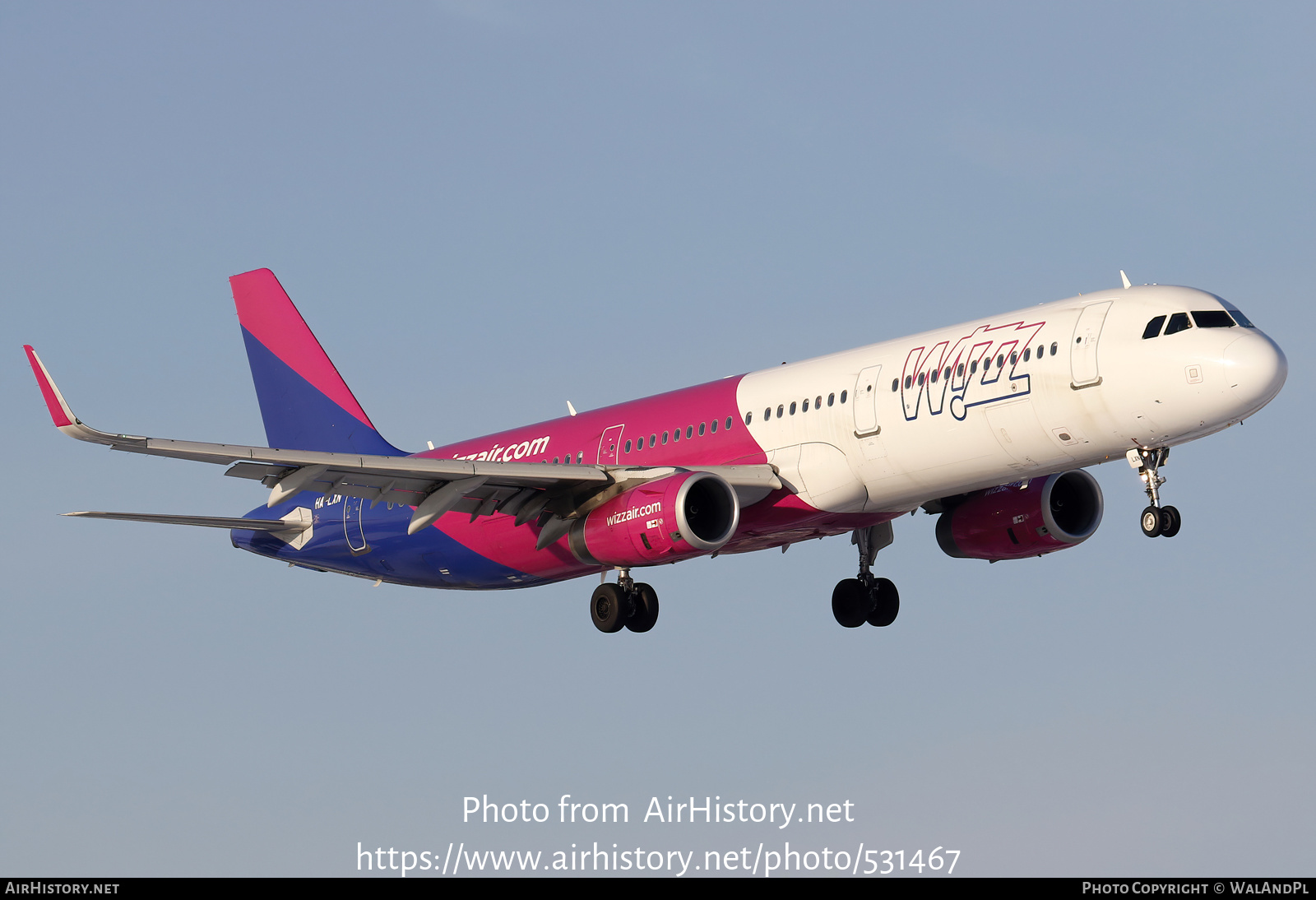 Aircraft Photo of HA-LXN | Airbus A321-231 | Wizz Air | AirHistory.net #531467