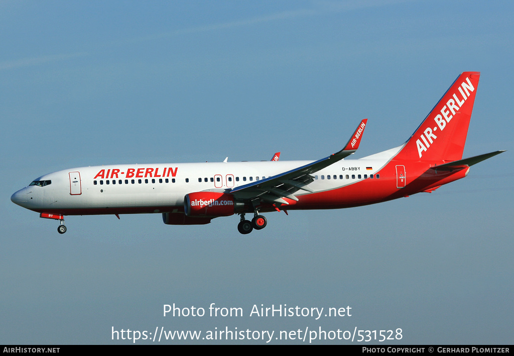 Aircraft Photo of D-ABBY | Boeing 737-808 | Air Berlin | AirHistory.net #531528