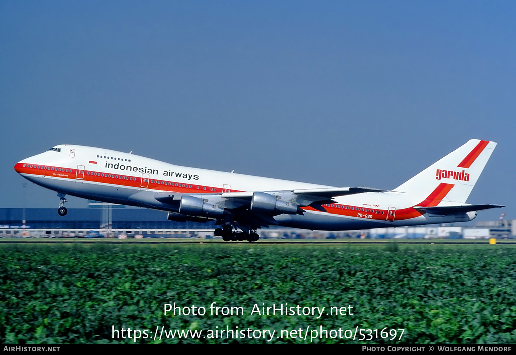 Aircraft Photo of PK-GSD | Boeing 747-2U3B | Garuda Indonesian Airways | AirHistory.net #531697