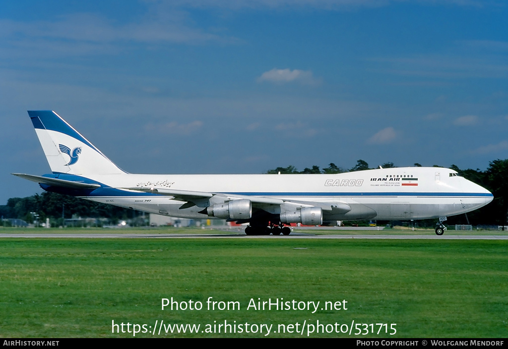 Aircraft Photo of EP-ICC | Boeing 747-2J9F/SCD | Iran Air Cargo | AirHistory.net #531715