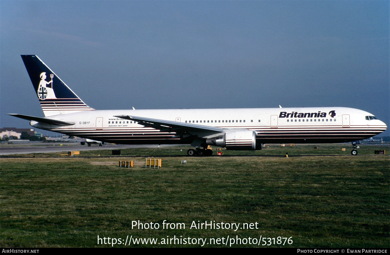 Aircraft Photo of G-OBYF | Boeing 767-304/ER | Britannia Airways | AirHistory.net #531876