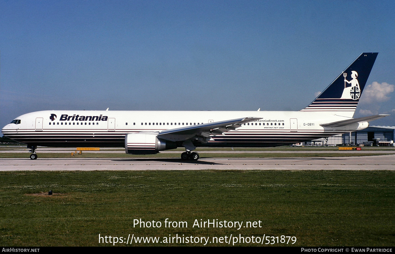 Aircraft Photo of G-OBYI | Boeing 767-304/ER | Britannia Airways | AirHistory.net #531879