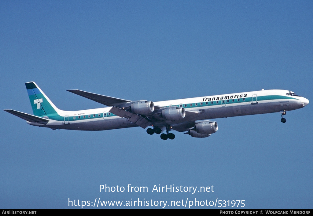 Aircraft Photo of N4865T | McDonnell Douglas DC-8-73CF | Transamerica Airlines | AirHistory.net #531975