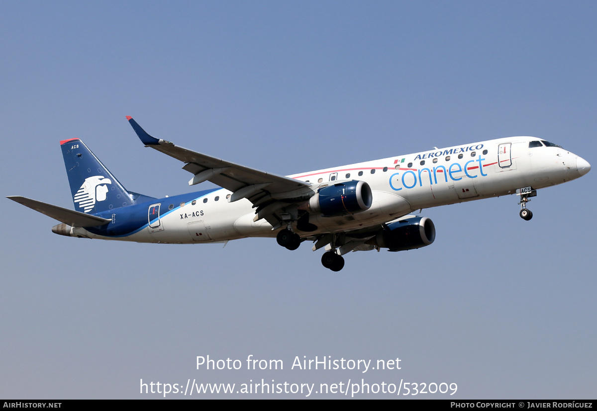 Aircraft Photo of XA-ACS | Embraer 190LR (ERJ-190-100LR) | AeroMéxico Connect | AirHistory.net #532009