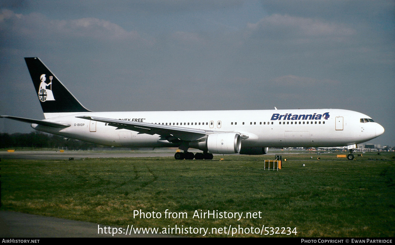 Aircraft Photo of G-BXOP | Boeing 767-3S1/ER | Britannia Airways | AirHistory.net #532234