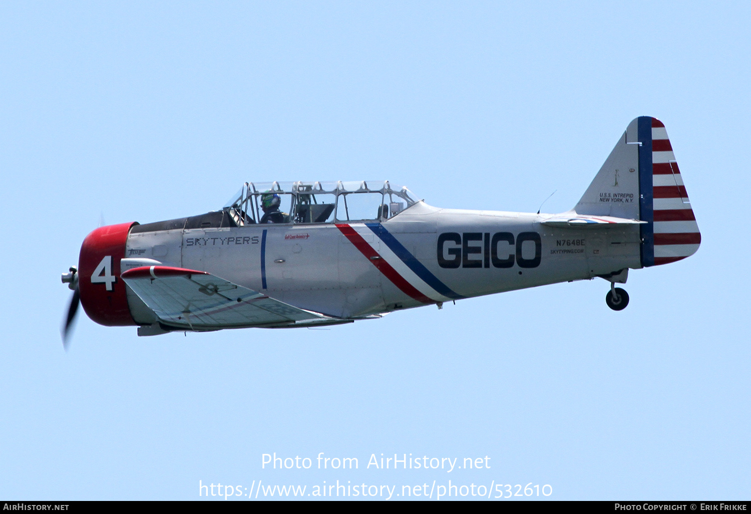 Aircraft Photo of N7648E | North American SNJ-3 Texan | Skytypers | AirHistory.net #532610