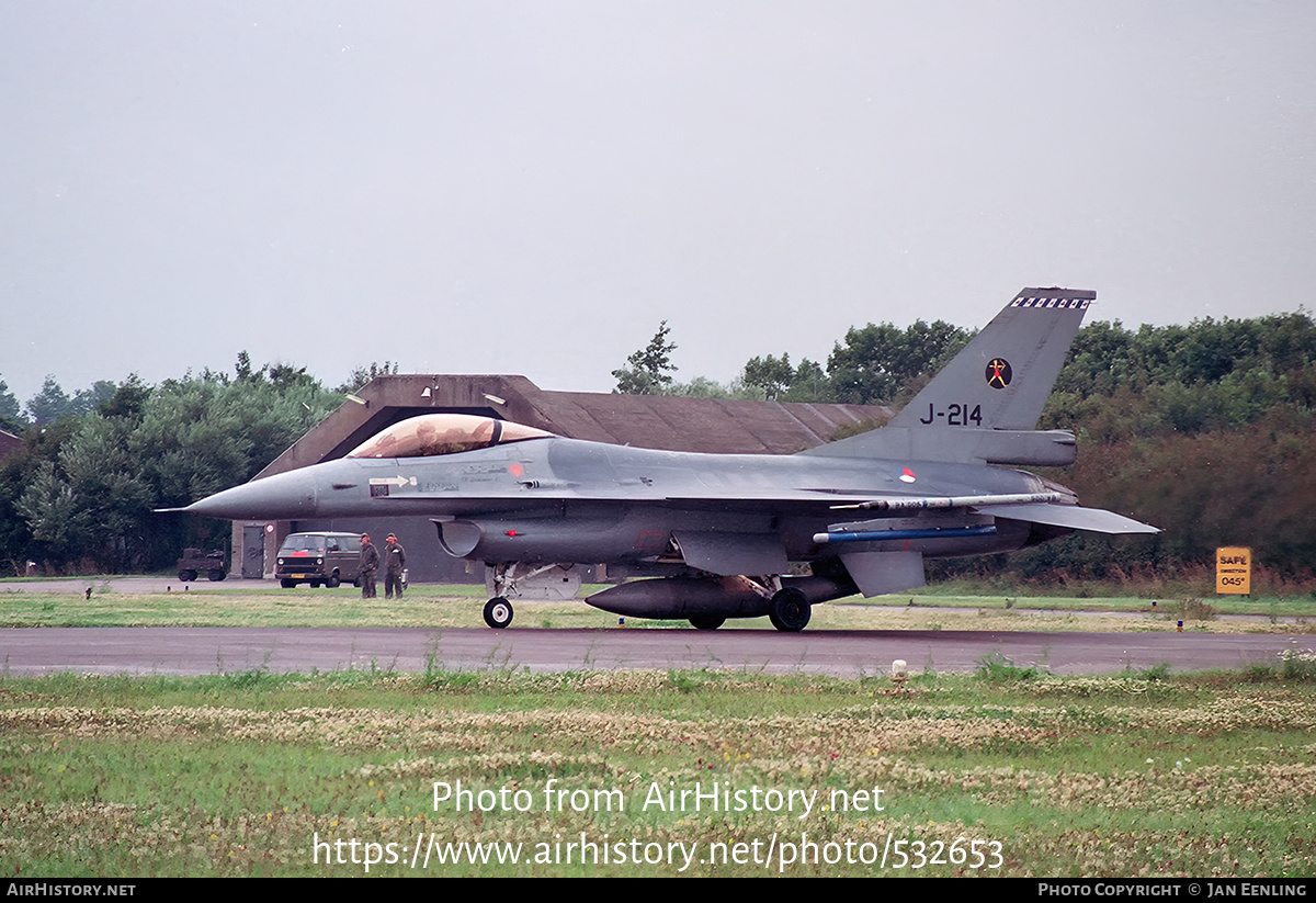 Aircraft Photo of J-214 | General Dynamics F-16A Fighting Falcon | Netherlands - Air Force | AirHistory.net #532653