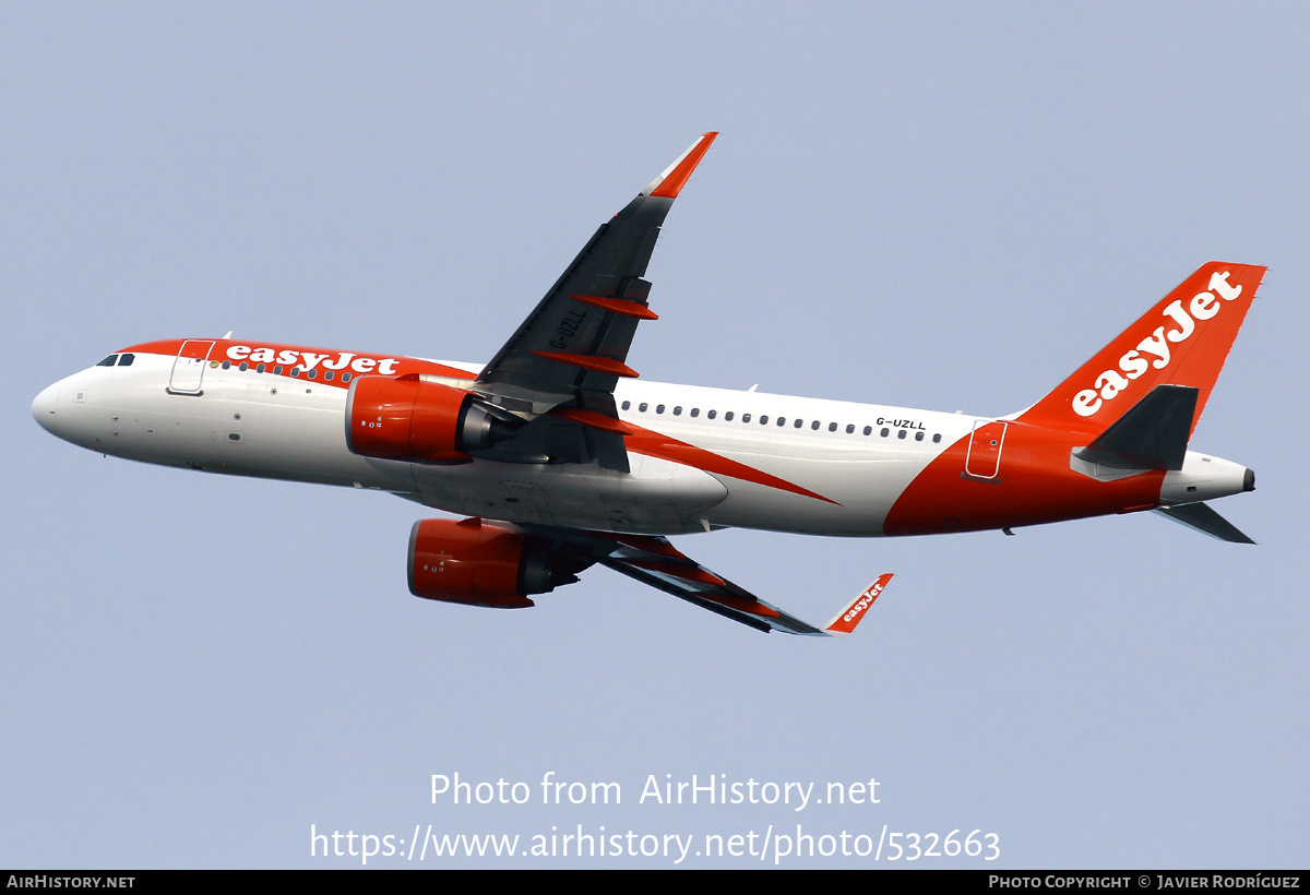 Aircraft Photo of G-UZLL | Airbus A320-251N | EasyJet | AirHistory.net #532663