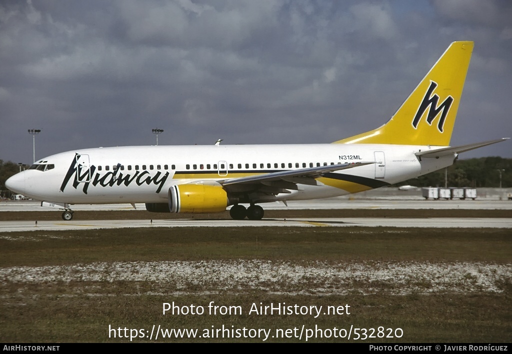 Aircraft Photo of N312ML | Boeing 737-76N | Midway Airlines | AirHistory.net #532820