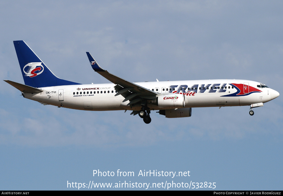 Aircraft Photo of OK-TVI | Boeing 737-86Q | Travel Service | AirHistory.net #532825