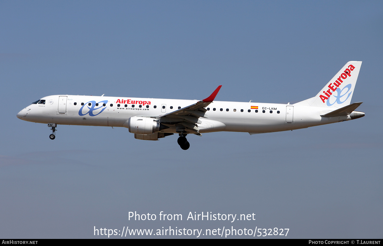 Aircraft Photo of EC-LKM | Embraer 195LR (ERJ-190-200LR) | Air Europa | AirHistory.net #532827