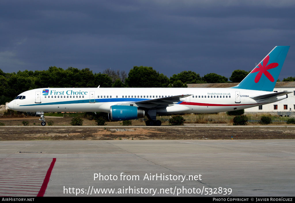 Aircraft Photo of G-OOBA | Boeing 757-28A | First Choice Airways | AirHistory.net #532839