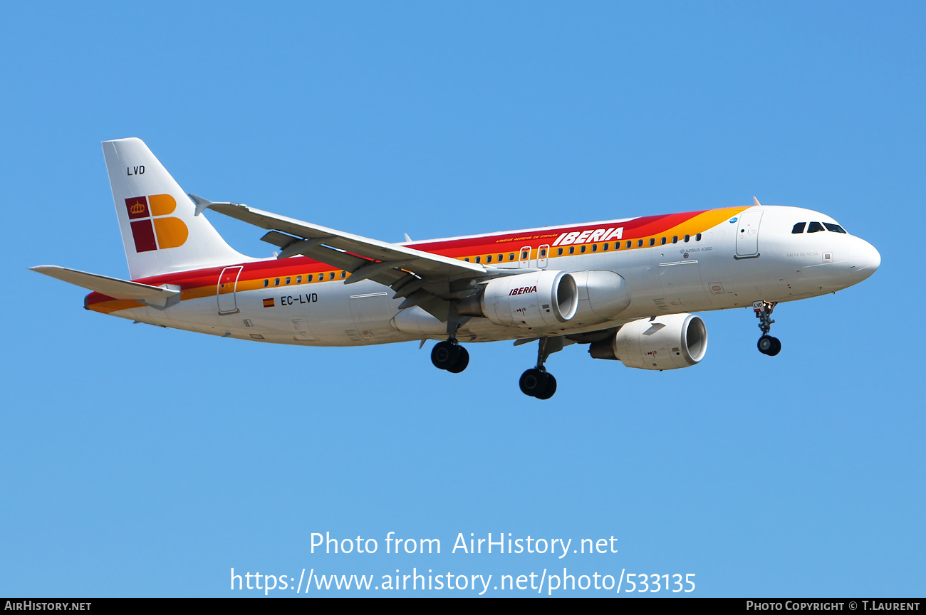 Aircraft Photo of EC-LVD | Airbus A320-216 | Iberia | AirHistory.net #533135