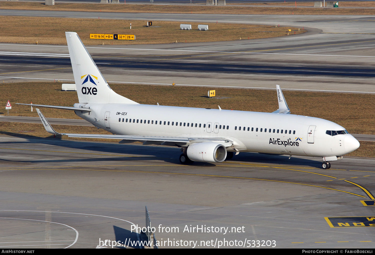 Aircraft Photo of OM-GEX | Boeing 737-8AS | AirExplore - Axe | AirHistory.net #533203