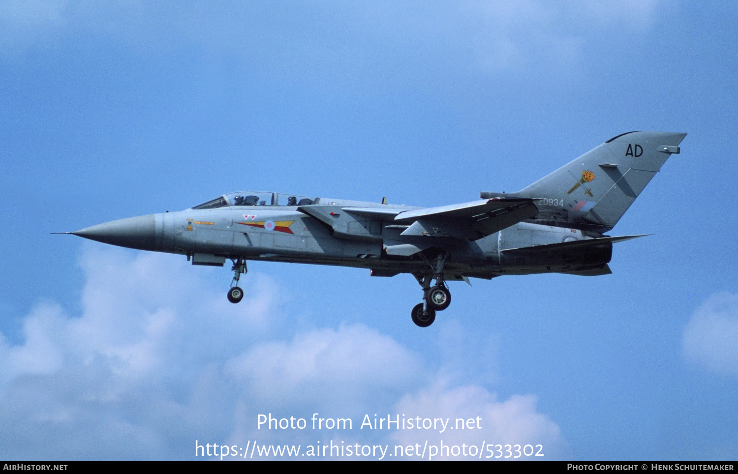 Aircraft Photo of ZD934 | Panavia Tornado F2(T) | UK - Air Force | AirHistory.net #533302