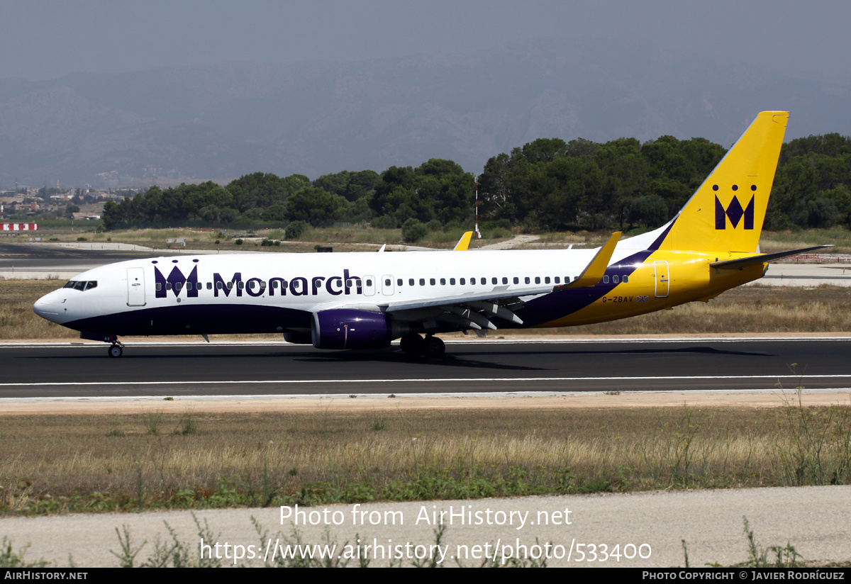 Aircraft Photo of G-ZBAV | Boeing 737-82R | Monarch Airlines | AirHistory.net #533400