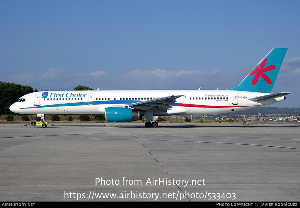 Aircraft Photo of G-OOBD | Boeing 757-28A | First Choice Airways | AirHistory.net #533403