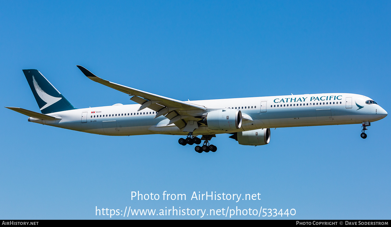 Aircraft Photo of B-LXC | Airbus A350-1041 | Cathay Pacific Airways | AirHistory.net #533440