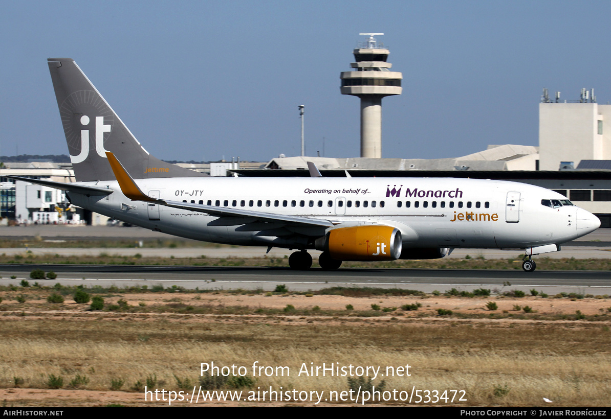 Aircraft Photo of OY-JTY | Boeing 737-7Q8 | Jettime | AirHistory.net #533472