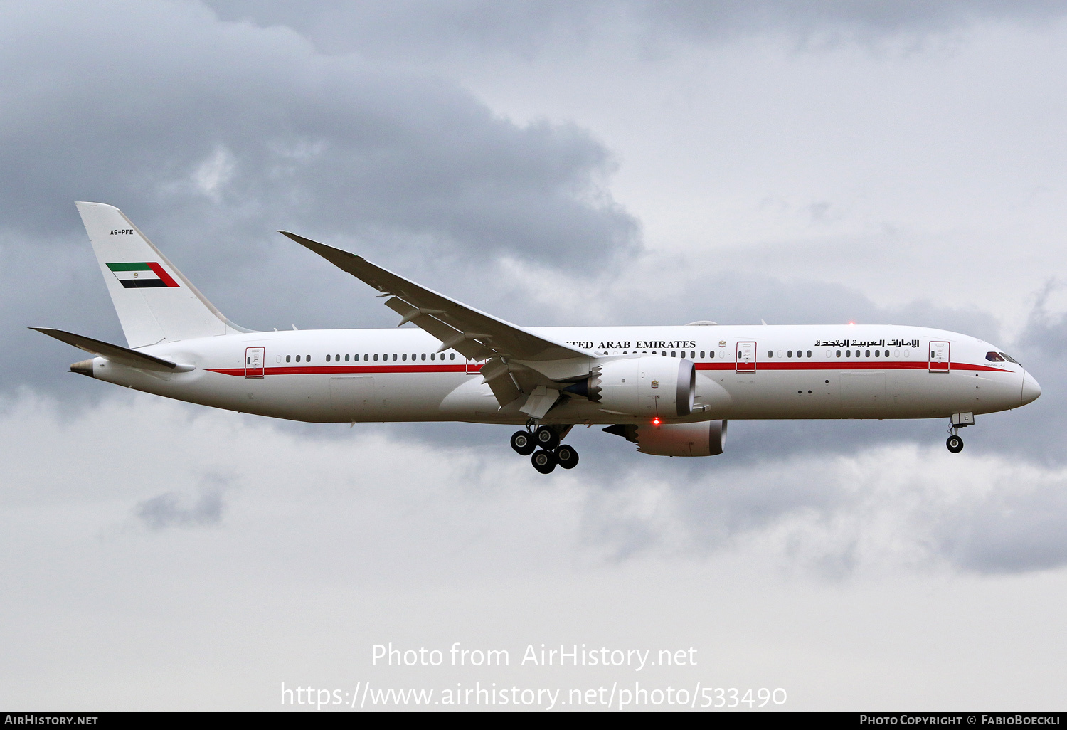 Aircraft Photo of A6-PFE | Boeing 787-9 Dreamliner | United Arab Emirates Government | AirHistory.net #533490